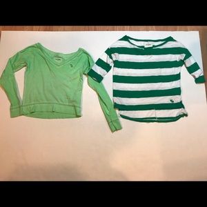 Green Abercrombie Kids long sleeve t-shirts size M